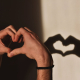 a shadow heart to represent heart attack risk
